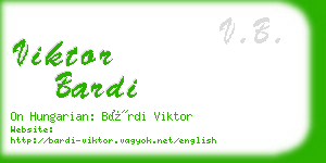 viktor bardi business card